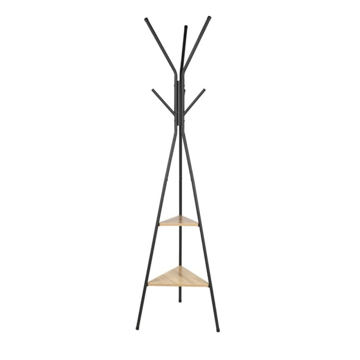 FORNORD Porte manteau en métal avec 2 étagères