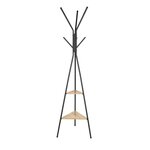 FORNORD Porte manteau en métal avec 2 étagères