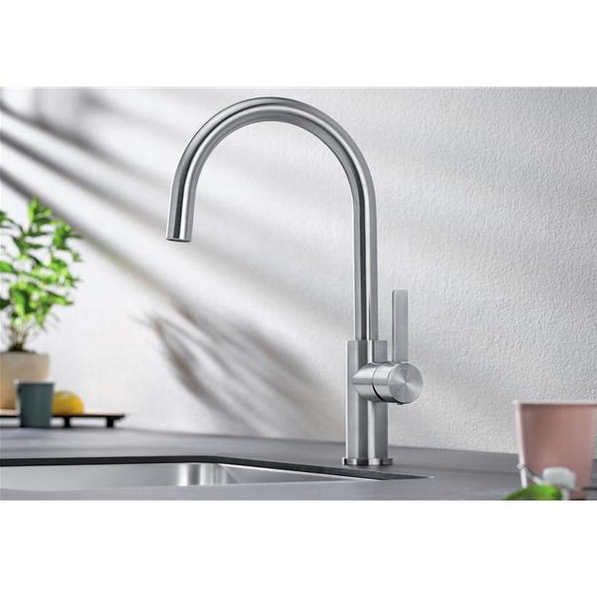 Voir la diapositive 2 : Blanco Mitigeur évier monocommande inox brossé - 523120