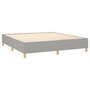 Voir la diapositive 4 : VIDAXL Sommier a lattes de lit avec matelas Gris clair 200x200cm Tissu