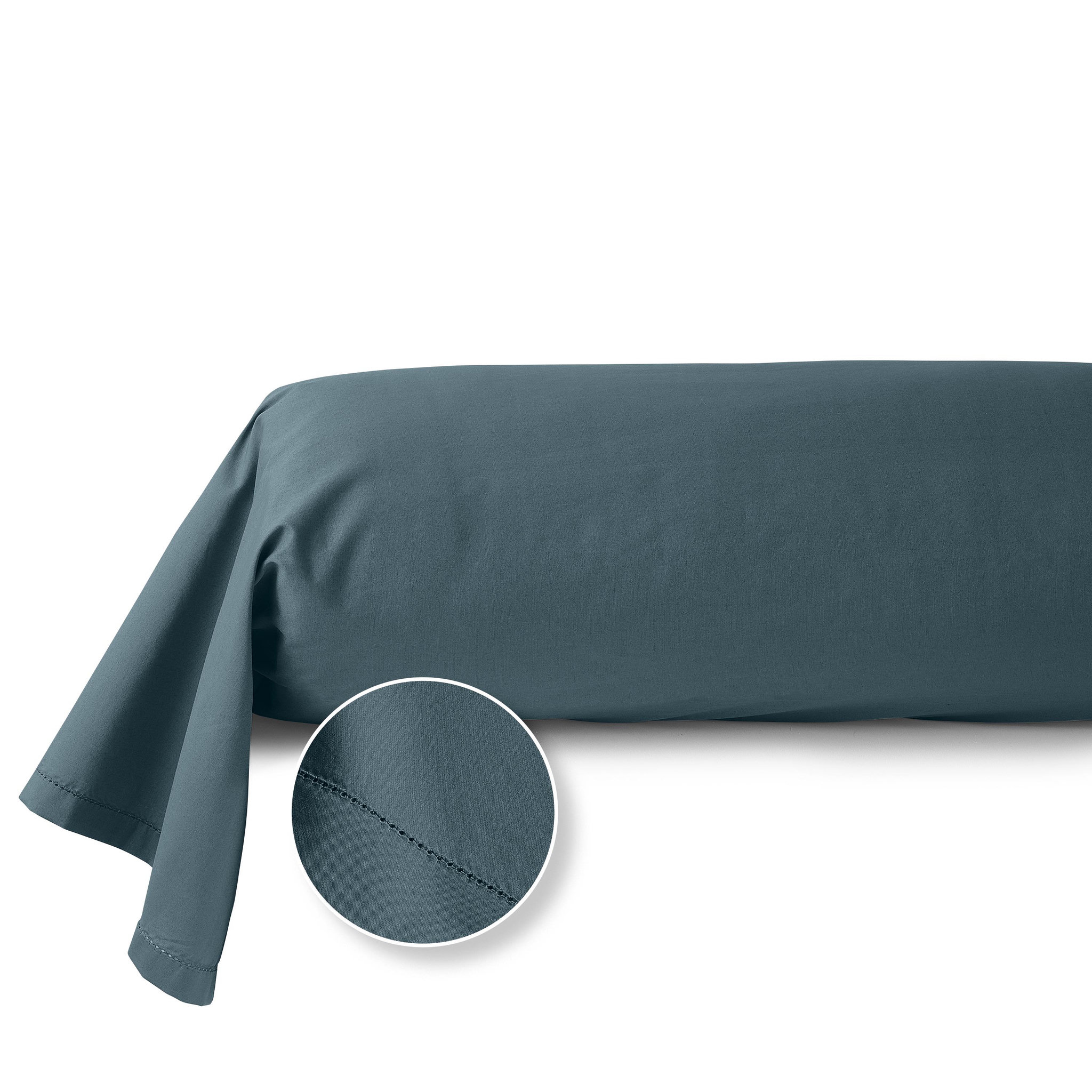 Voir la diapositive 1 : ACTUEL Taie de traversin unie en percale de coton 70 fils - collection permanente