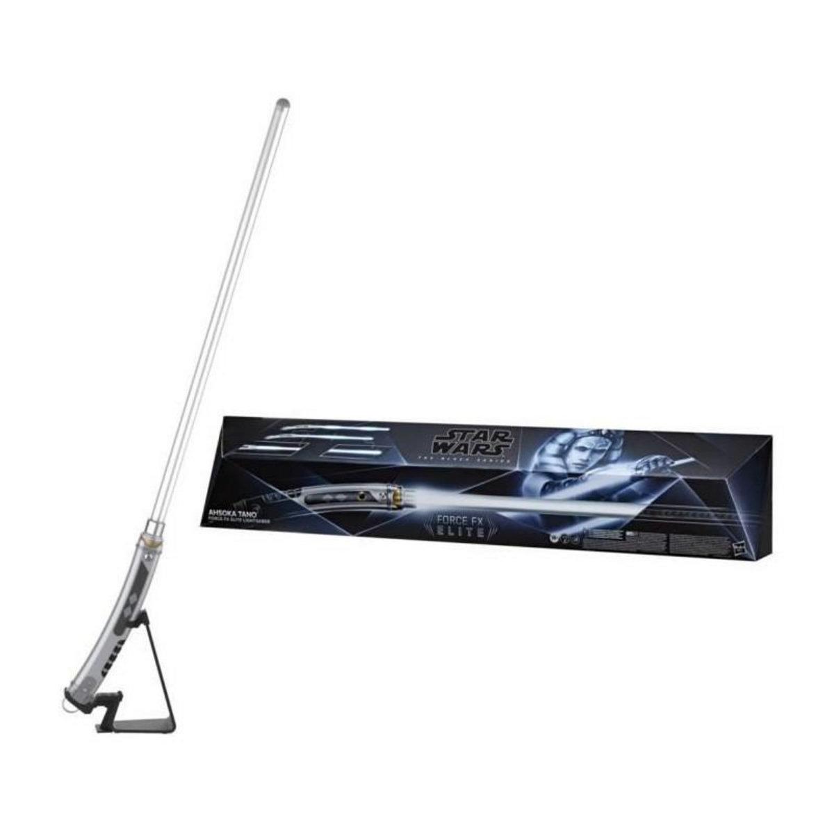 HASBRO Sabre laser électronique d'Ahsoka Tano, Force FX Elite avec LED et effets sonores premium, a partir de 14 ans, Star Wars The B