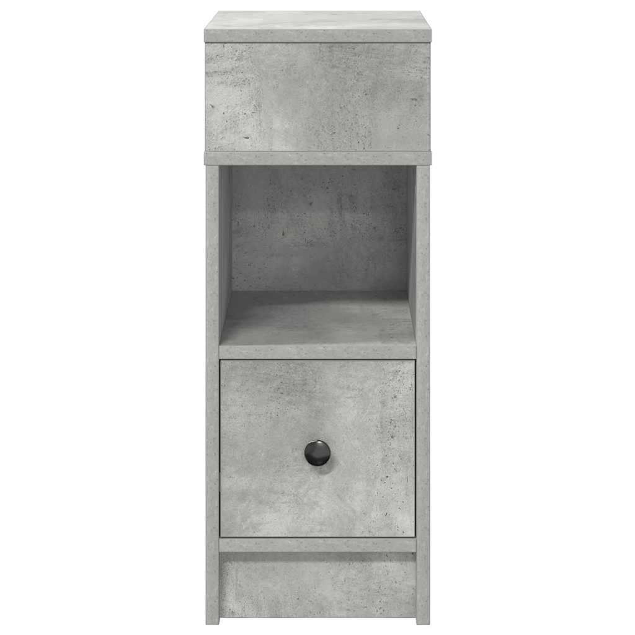 Voir la diapositive 4 : VIDAXL Tables de chevet 2 pcs avec tiroir gris beton 25x31x66 cm