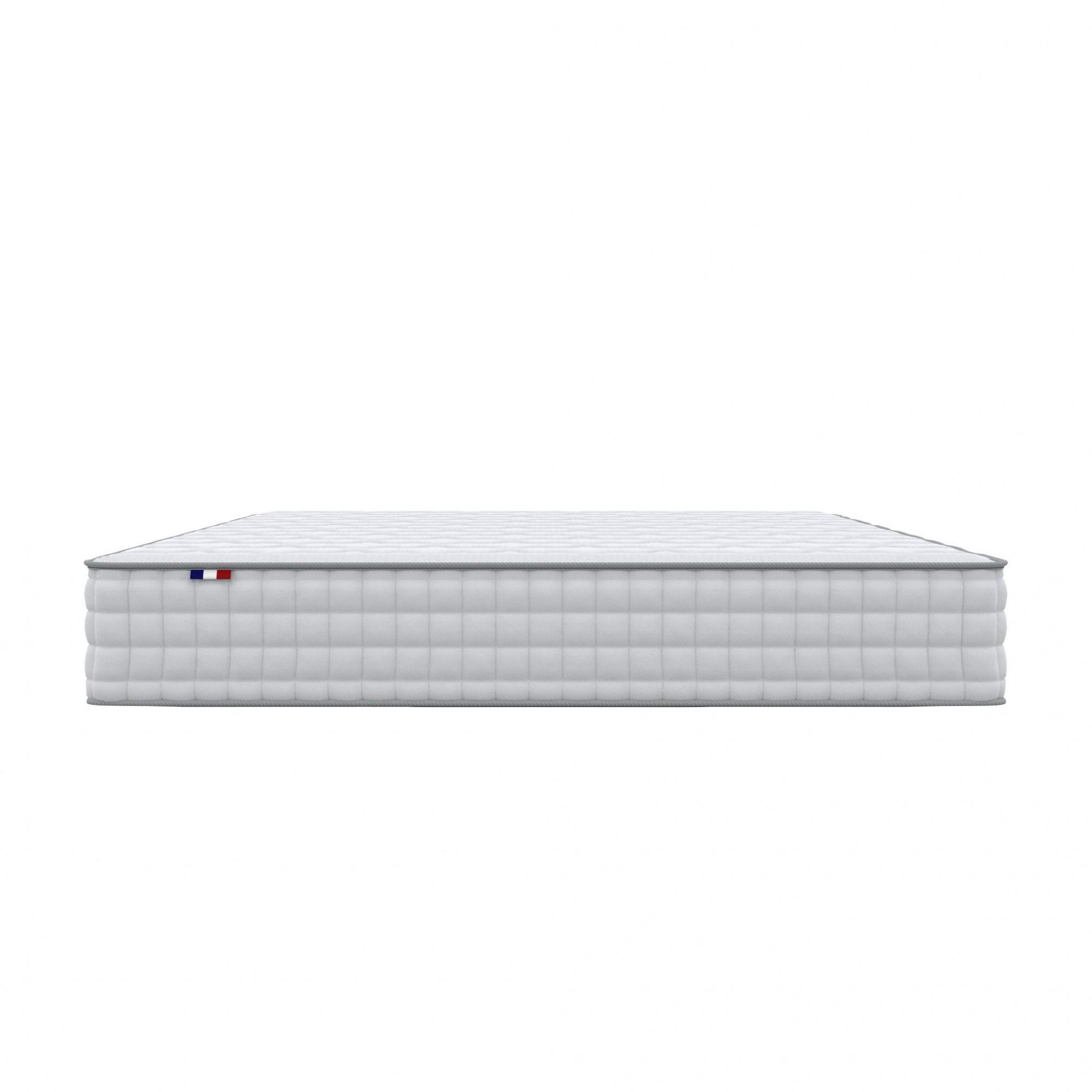 Voir la diapositive 5 : IDLITERIE Ensemble matelas ressorts ensachés spectre + sommier tapissier 140 x 200 cm sommier gris