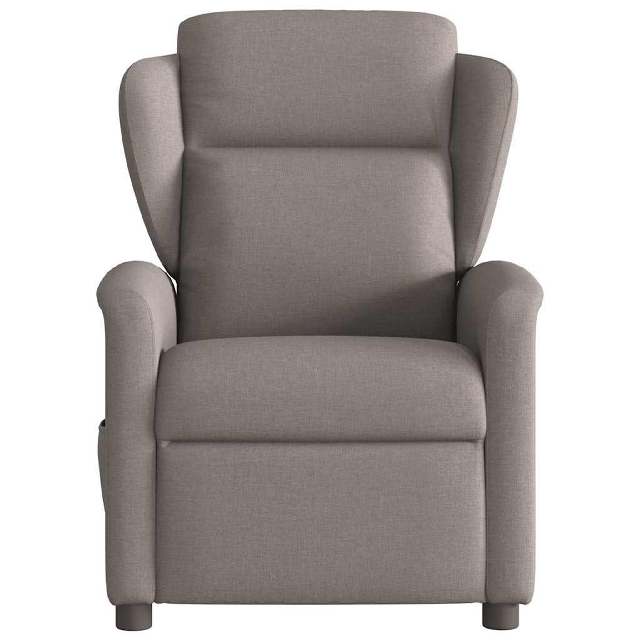 Voir la diapositive 5 : VIDAXL Fauteuil de massage inclinable electrique Taupe Tissu