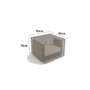 Voir la diapositive 3 : Nortene Housse de protection pour fauteuil 1 place COVERTOP - Taupe - 95 x 95 x 70 cm