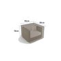 Voir la diapositive 3 : Nortene Housse de protection pour fauteuil 1 place COVERTOP - Taupe - 95 x 95 x 70 cm