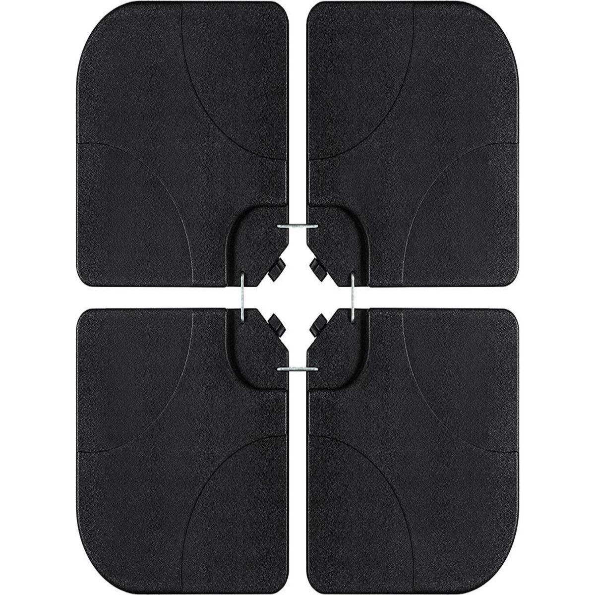 Habitat et Jardin Pied de parasol 4 dalles à lester jusqu'à 3 x 3 - 52L - Noir