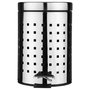Voir la diapositive 2 : FIVE Poubelle WC / Salle de bain Cube - Inox - 3L - Argent