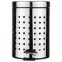 Voir la diapositive 2 : FIVE Poubelle WC / Salle de bain Cube - Inox - 3L - Argent