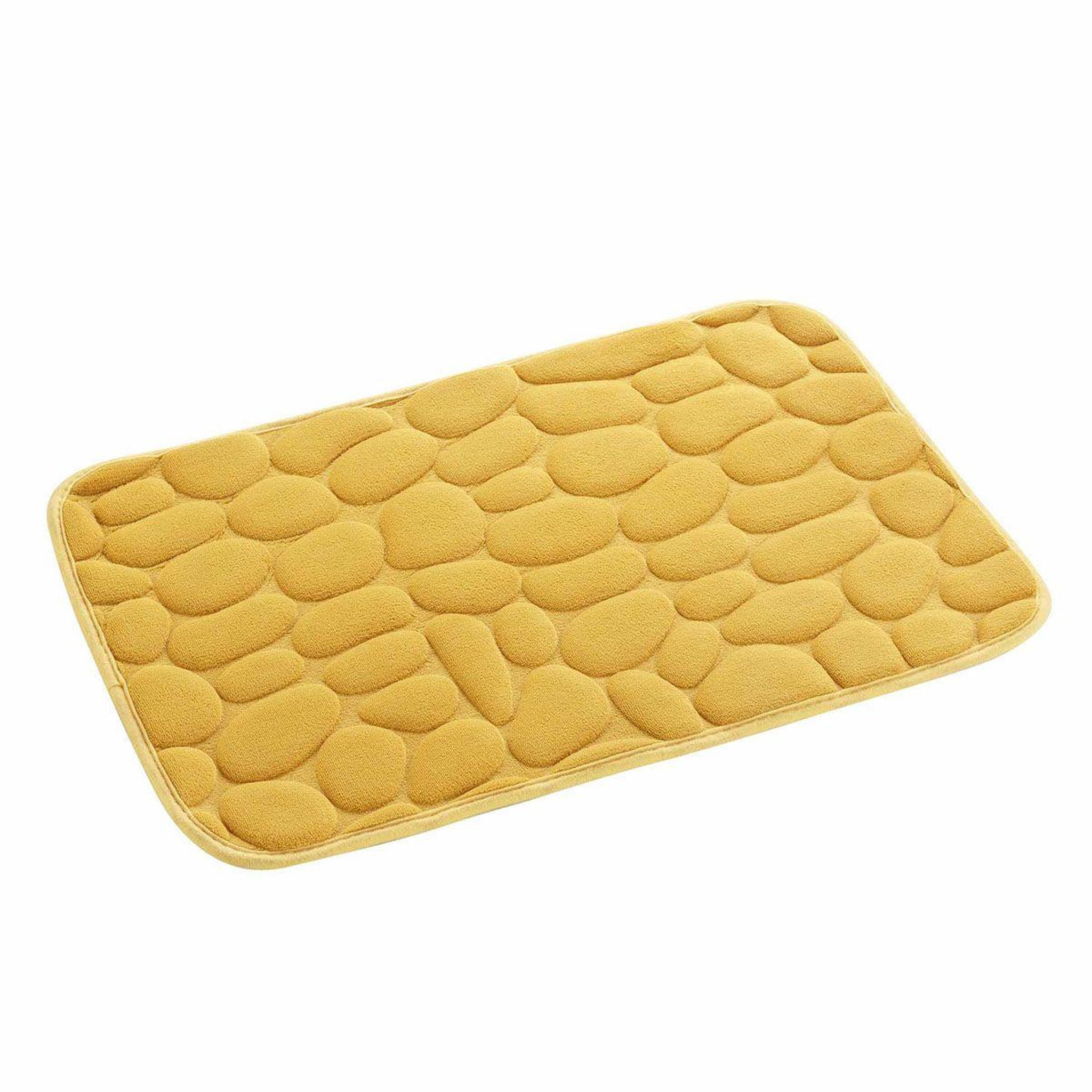 Voir la diapositive 2 : Douceur d'Intérieur Tapis de bain  ricochet  50x80cm ocre