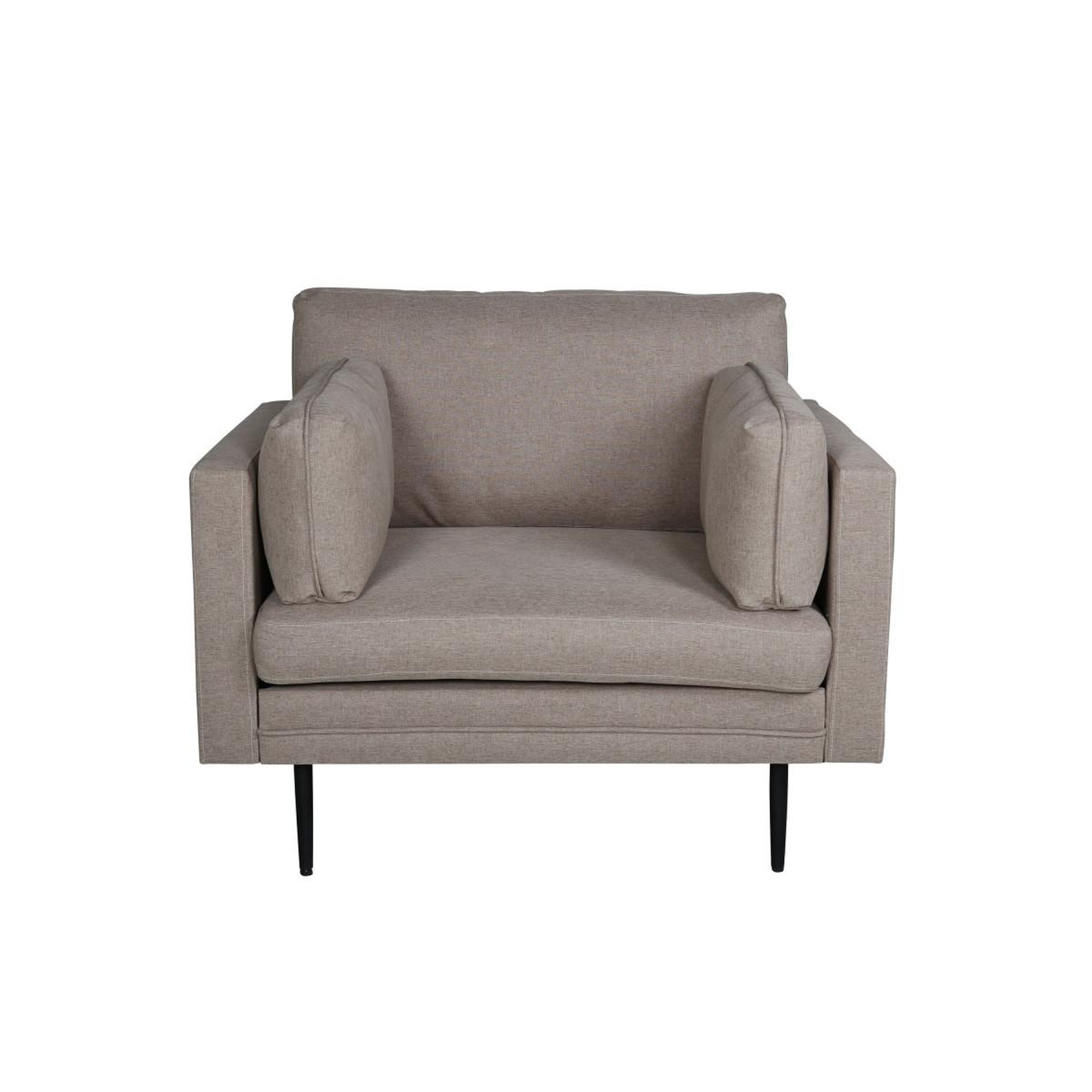 Voir la diapositive 3 : Paris Prix Fauteuil design en tissu  boom  110cm marron