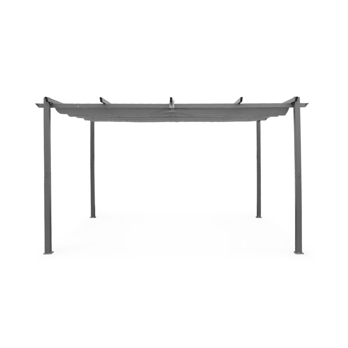 SWEEEK Pergola aluminium - Isla 3x4m - Tonnelle idéale pour votre terrasse, toit rétractable, toile coulissante, structure aluminium