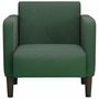 Voir la diapositive 3 : VIDAXL Canape-chaise accoudoirs vert jungle 54 cm tissu velours cotele