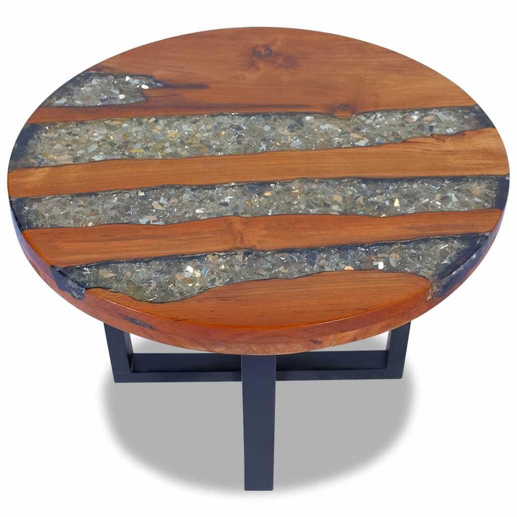 Voir la diapositive 5 : VIDAXL Table basse Teck Resine 60 cm