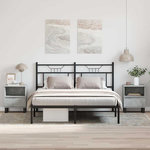 VIDAXL Tables de chevet 2 pcs gris beton 40x35x50 cm bois d'ingenierie