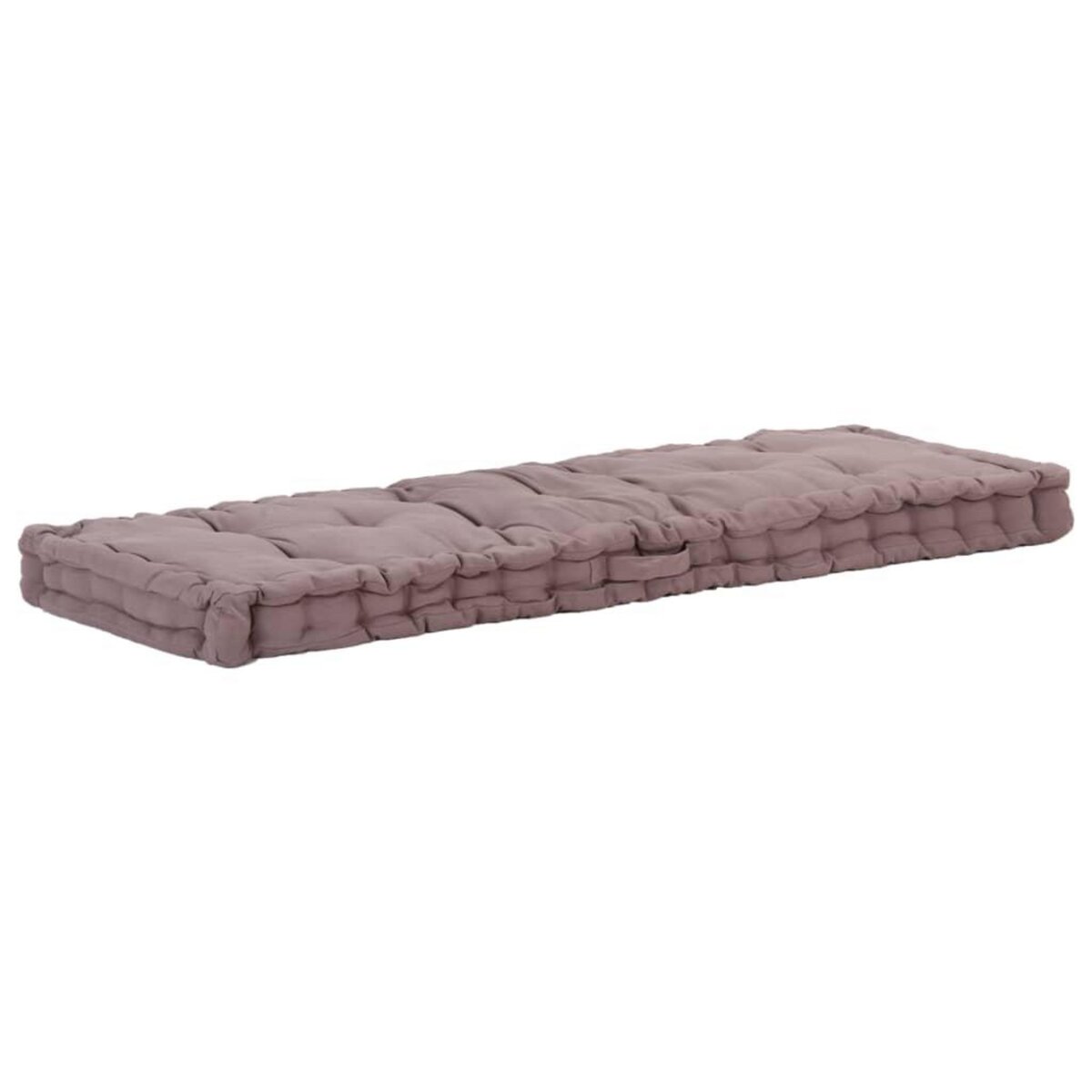 VIDAXL Coussin de plancher de palette Coton 120x40x7 cm Taupe