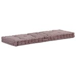 VIDAXL Coussin de plancher de palette Coton 120x40x7 cm Taupe