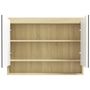 Voir la diapositive 3 : VIDAXL Armoire à miroir de salle de bain 80x15x60cm MDF Blanc et chêne
