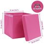 Voir la diapositive 6 : VIDAXL Boîtes de rangement avec couvercles 10pcs Rose 32x32x32cm Tissu