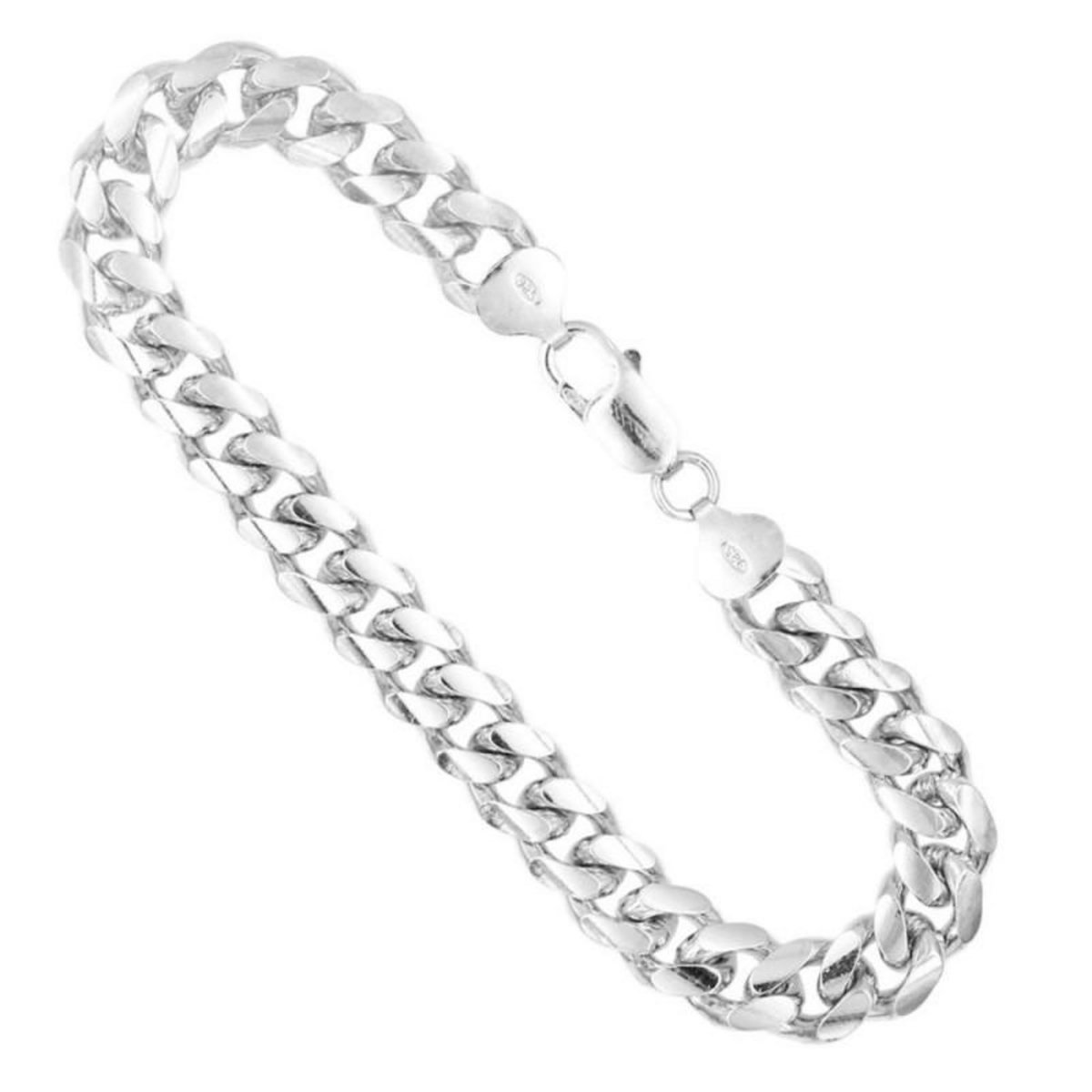 L'ATELIER D'AZUR Bracelet Argent Massif 925/000 Maille Cubaine - Homme