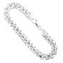 Voir la diapositive 1 : L'ATELIER D'AZUR Bracelet Argent Massif 925/000 Maille Cubaine - Homme