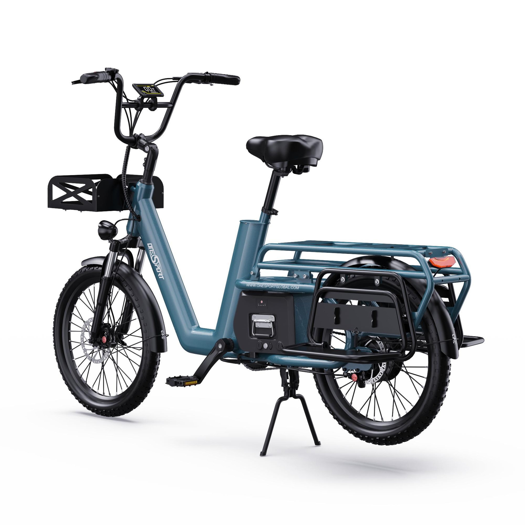 Voir la diapositive 6 : ONESPORT Vélo cargo électrique OneSport OT01 20  à cadre ouvert, batterie 48 V 27 Ah