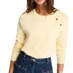 MORGAN Pull  Femme Morgan Boutons. Coloris disponibles : Jaune