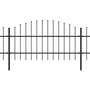 Voir la diapositive 2 : VIDAXL Cloture de jardin avec dessus en forme de lance en acier 1781,5 x 100 cm Noir