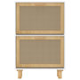 Voir la diapositive 5 : VIDAXL Armoire a chaussures Blanc 52x25x80 cm Bois d'ingenierie/rotin