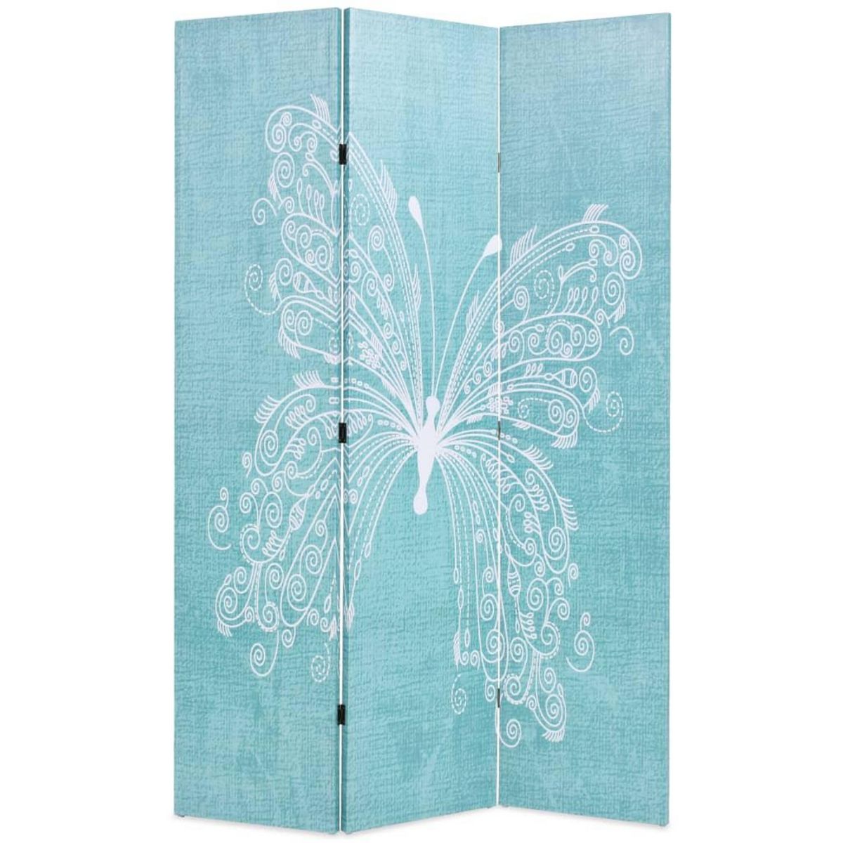VIDAXL Cloison de separation pliable 120 x 170 cm Papillon Bleu
