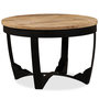 Voir la diapositive 3 : VIDAXL Table basse bois de manguier brut 60x40 cm