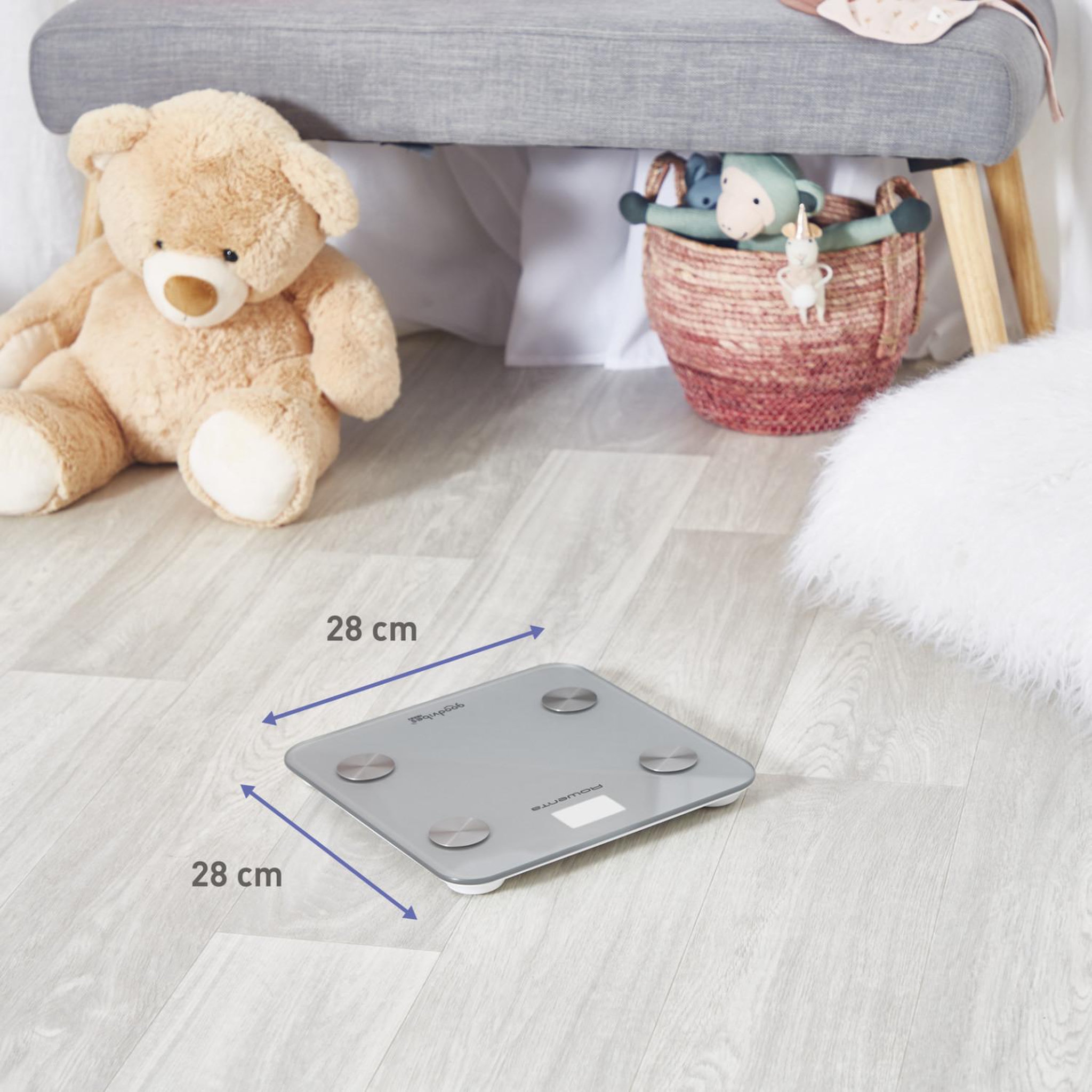 Voir la diapositive 3 : ROWENTA Rowenta goodvibes life br9600 carré argent pèse-personne électronique