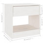 Voir la diapositive 6 : VIDAXL Table de chevet Blanc 40x31x40 cm Bois de pin massif