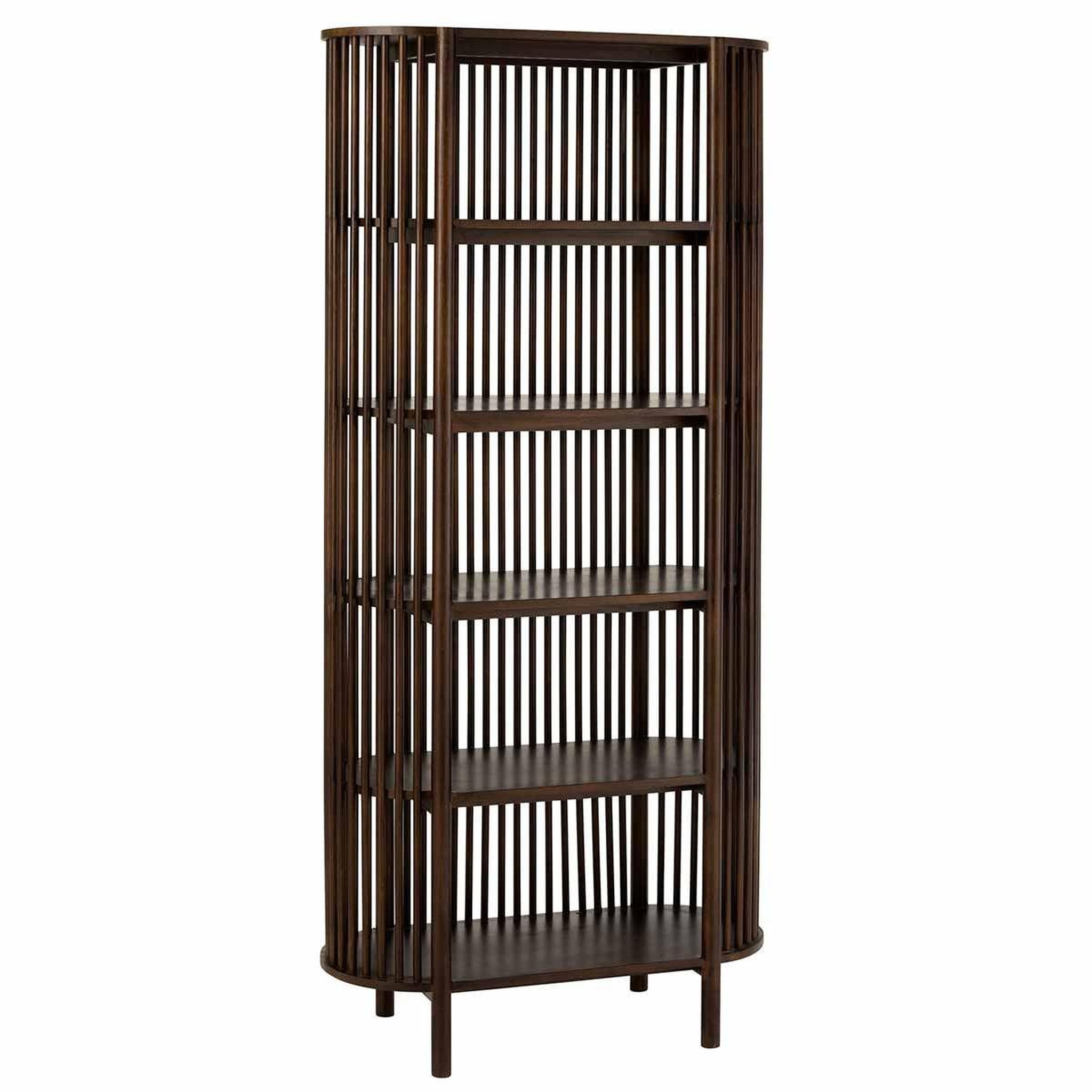 J-LINE Étagère 5 Niveaux en Bois  Gavya  190cm Brun Foncé