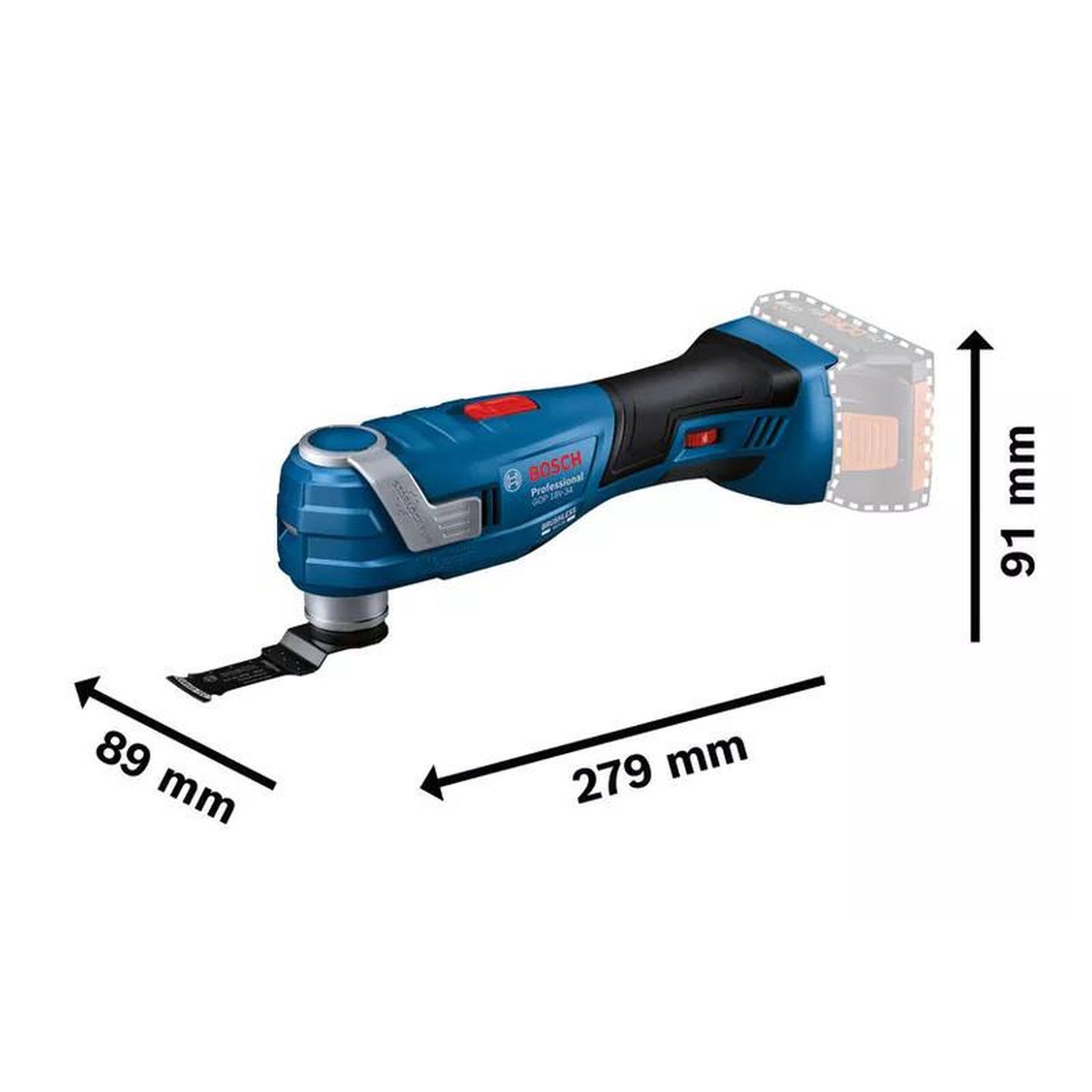 Voir la diapositive 3 : BOSCH Outil oscillant 18V GOP 18V 34 (sans batterie ni chargeur) en boite carton BOSCH 06018G2001