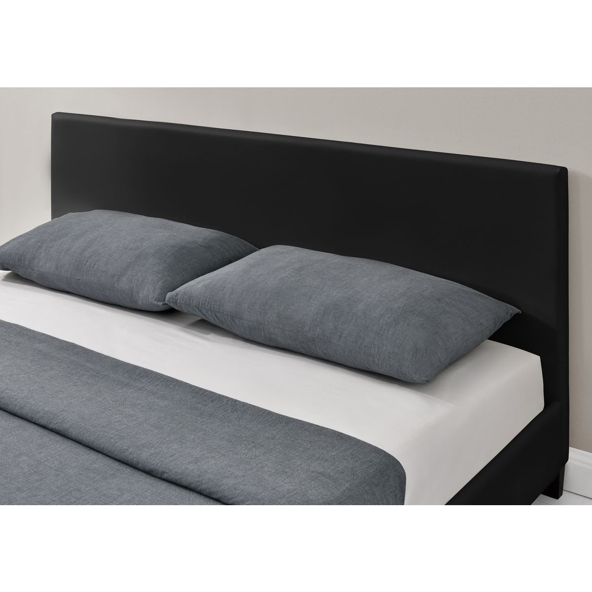 Lit LED avec tête de lit et sommier à lattes 140x190 cm MARTIN