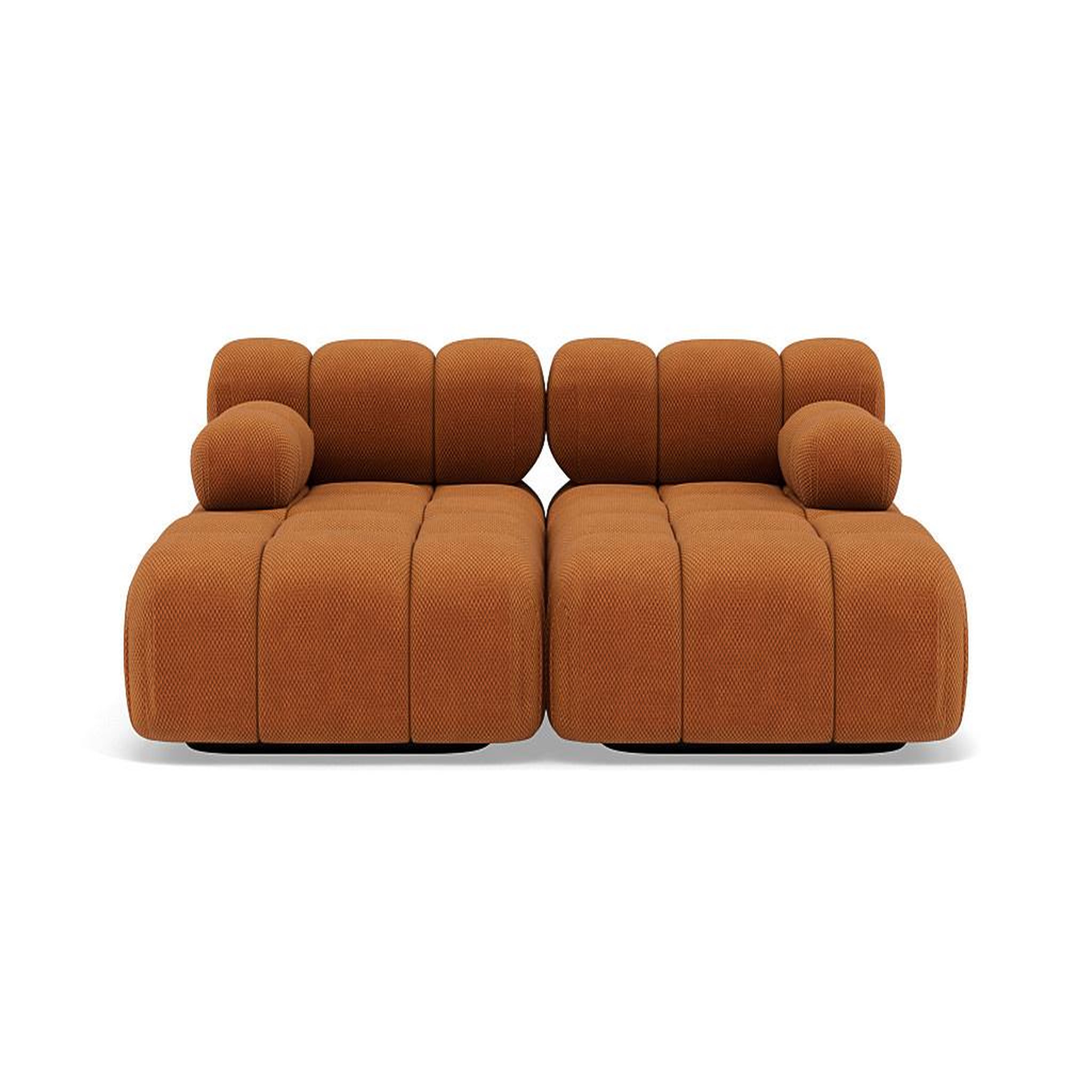 Voir la diapositive 1 : LISA DESIGN Ruby - canapé droit 4 places avec double méridienne - assise profonde - en velours texturé