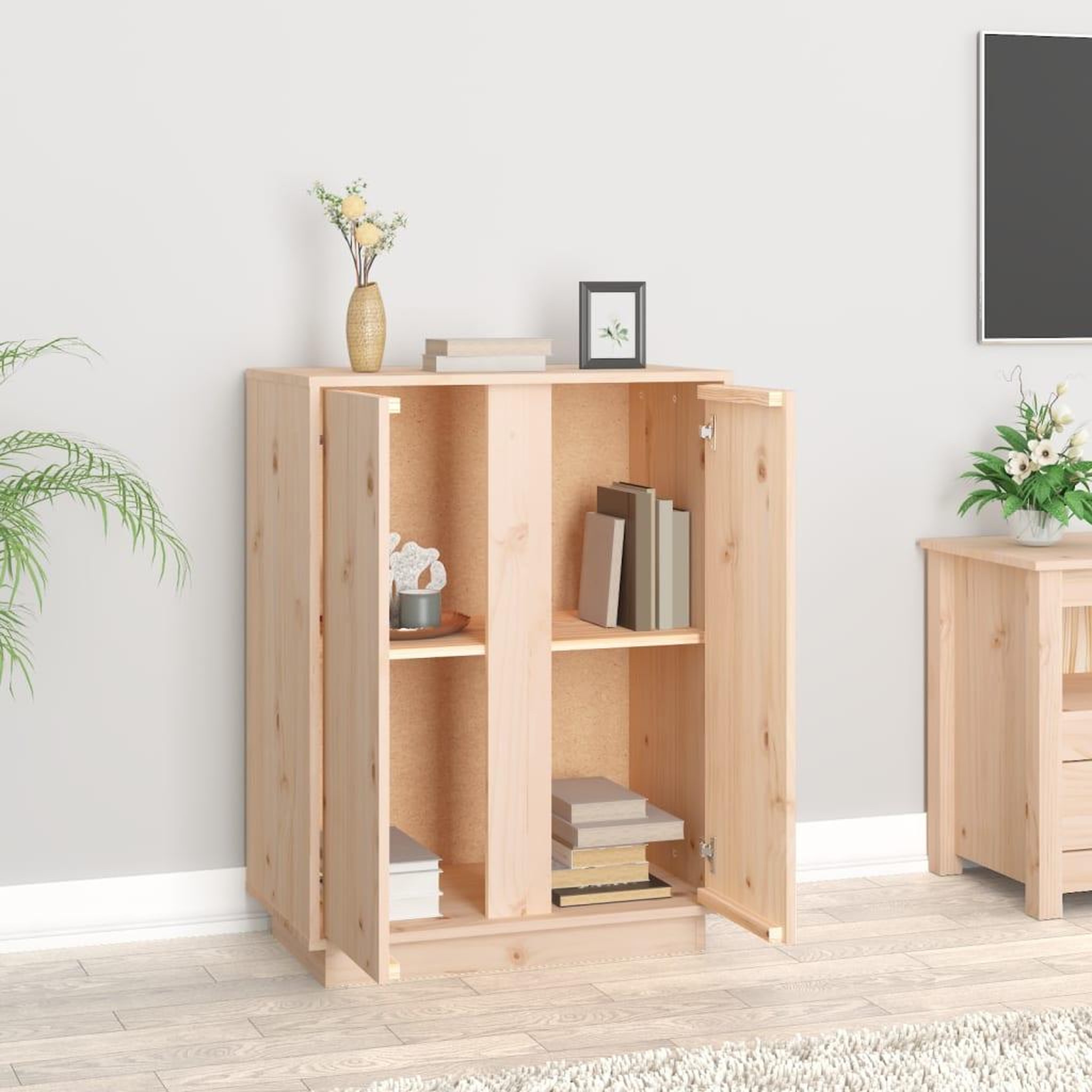 Voir la diapositive 3 : VIDAXL Buffet 60x35x80 cm Bois massif de pin