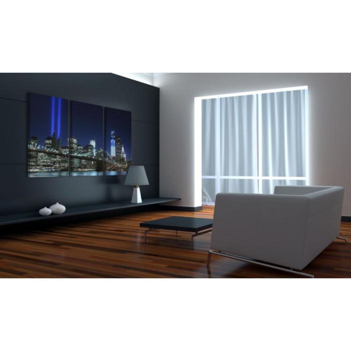 Paris Prix Tableau Imprimé  Lumières Bleues à New York