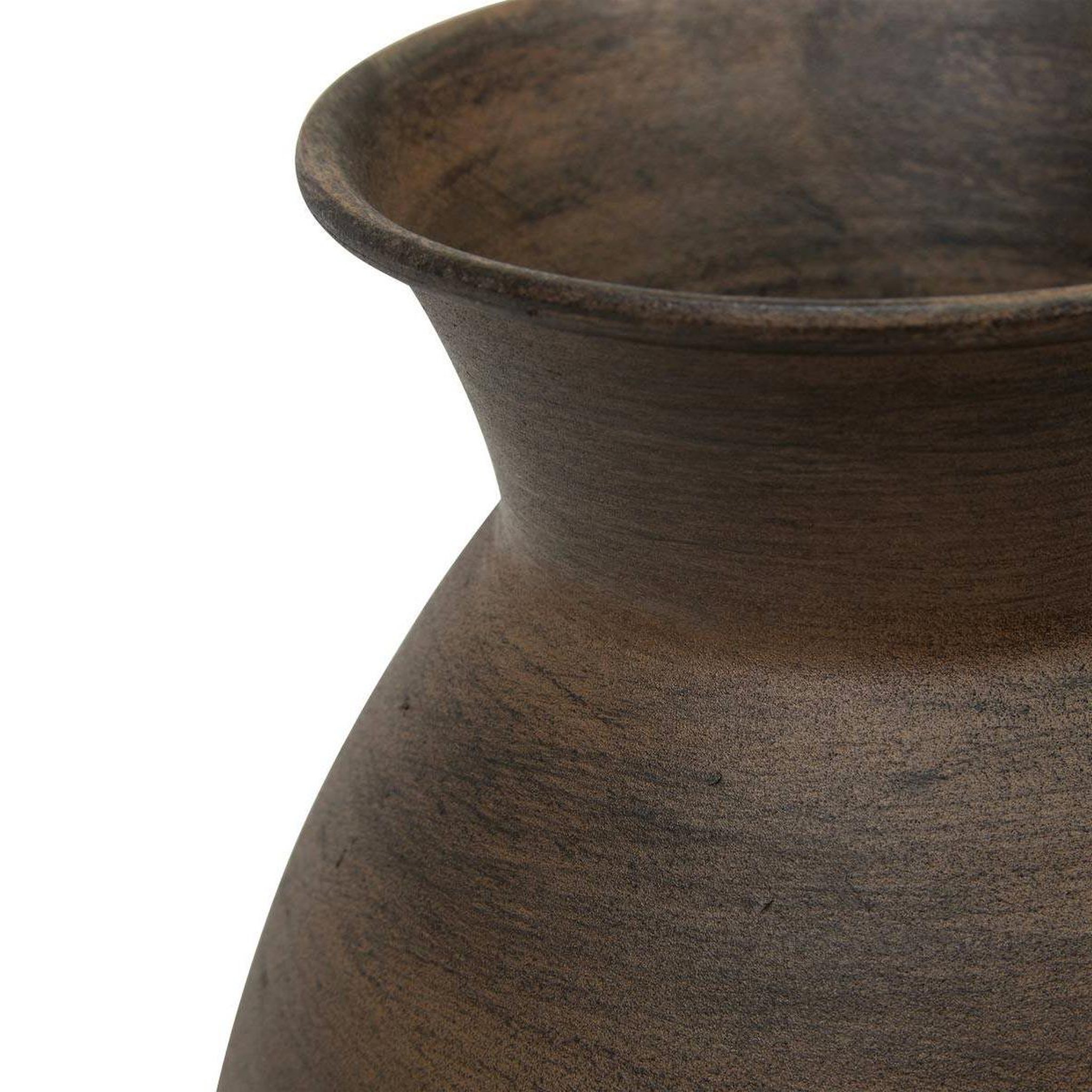Voir la diapositive 2 : ATMOSPHERA Vase effet ancien en métal  wonj  20cm marron