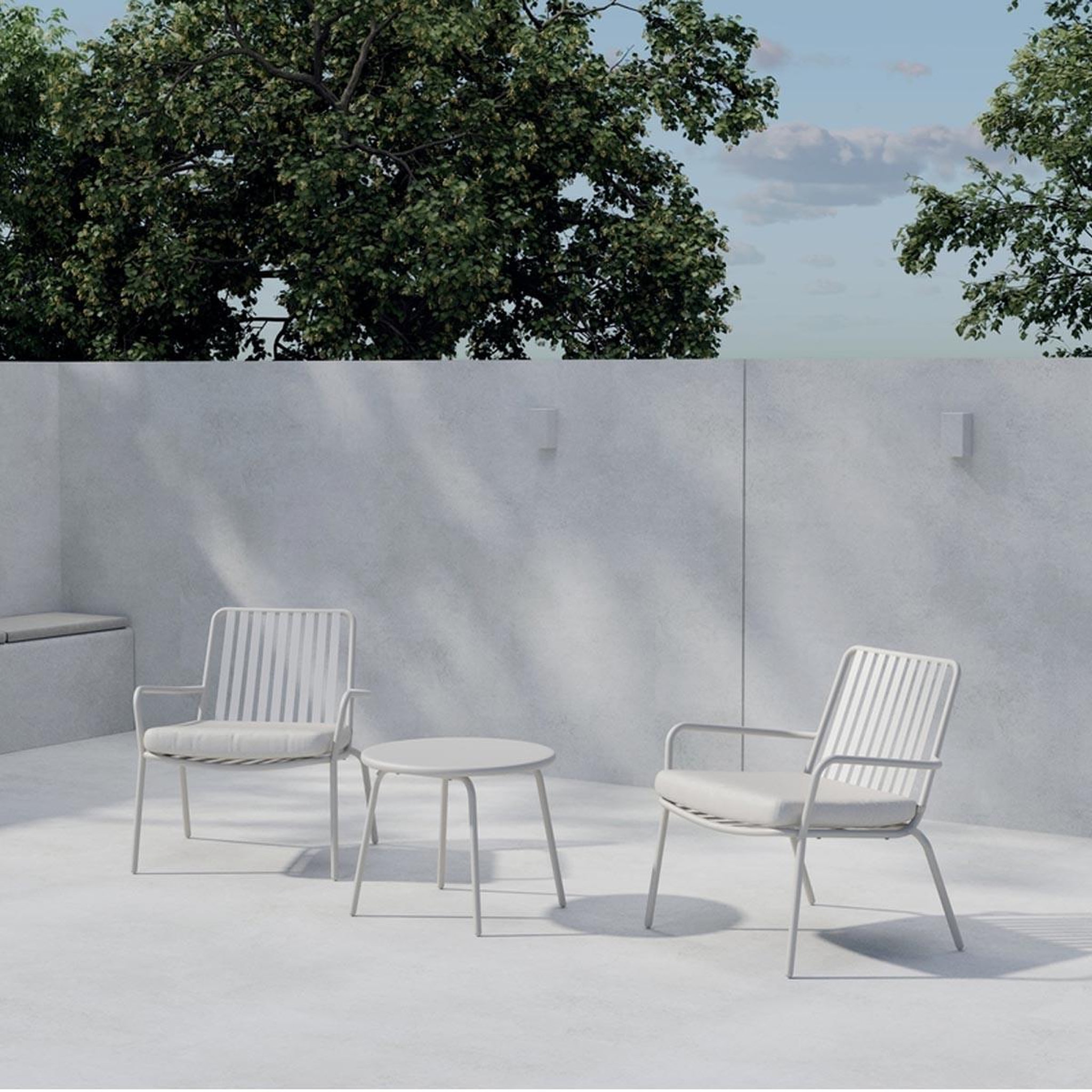 Voir la diapositive 3 : Paris Prix Salon de jardin 3 pièces  mykonos  68cm beige