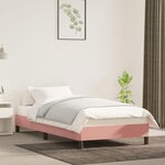 VIDAXL Cadre de lit sans matelas rose 90x200 cm velours