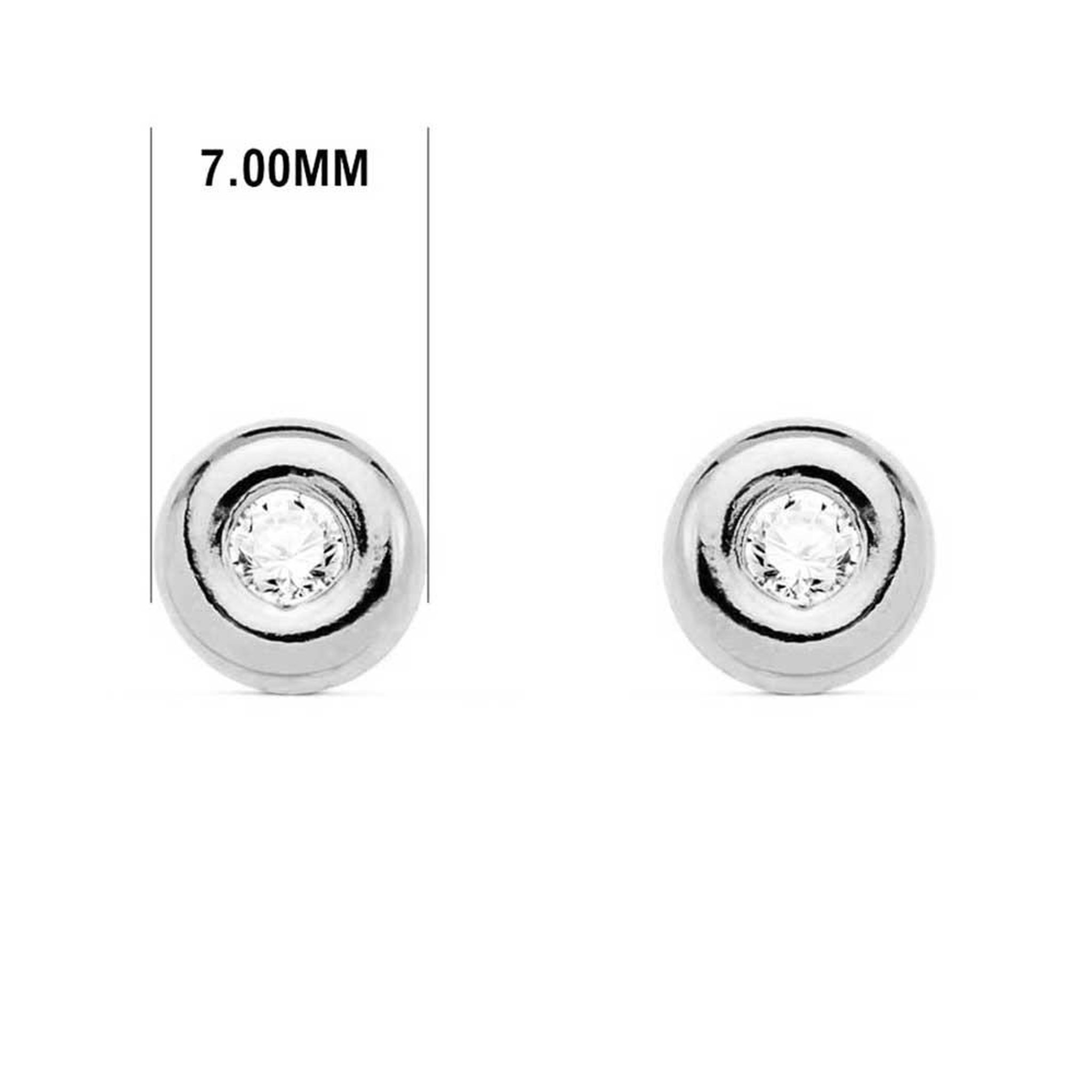 Voir la diapositive 3 : L'ATELIER D'AZUR Boucles d'Oreilles Solitaires Diamants de Synthèse 0.30 Carats - Or 18 Carats 750 Blanc