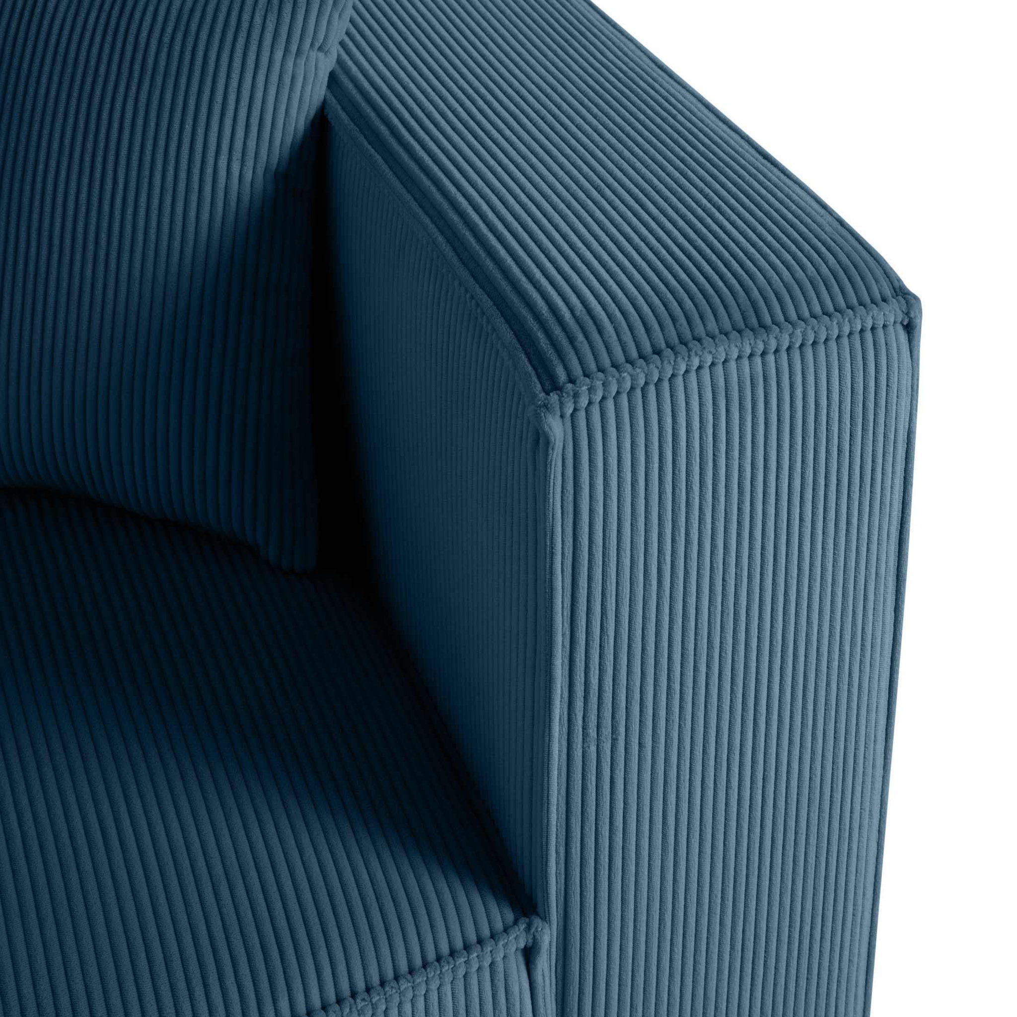Voir la diapositive 4 : LISA DESIGN Arty - module d'assise droit - en velours côtelé