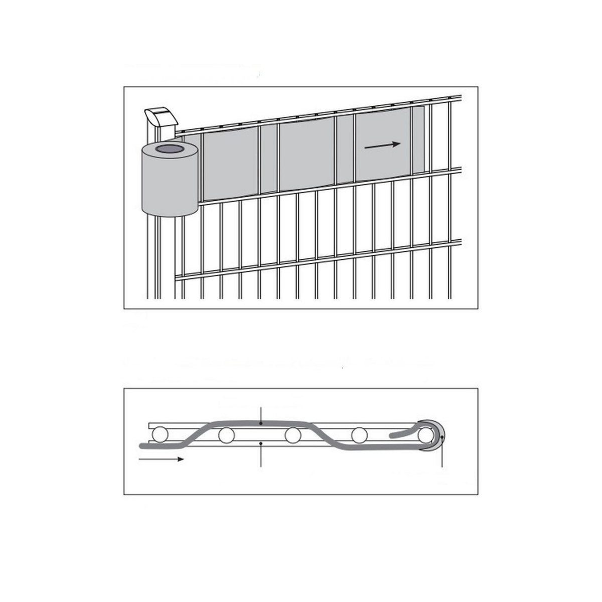 TOILINUX Brise Vue Occultant Clôture en PVC 450 g/m² - 70 m x 19 cm - 70 clips de montage