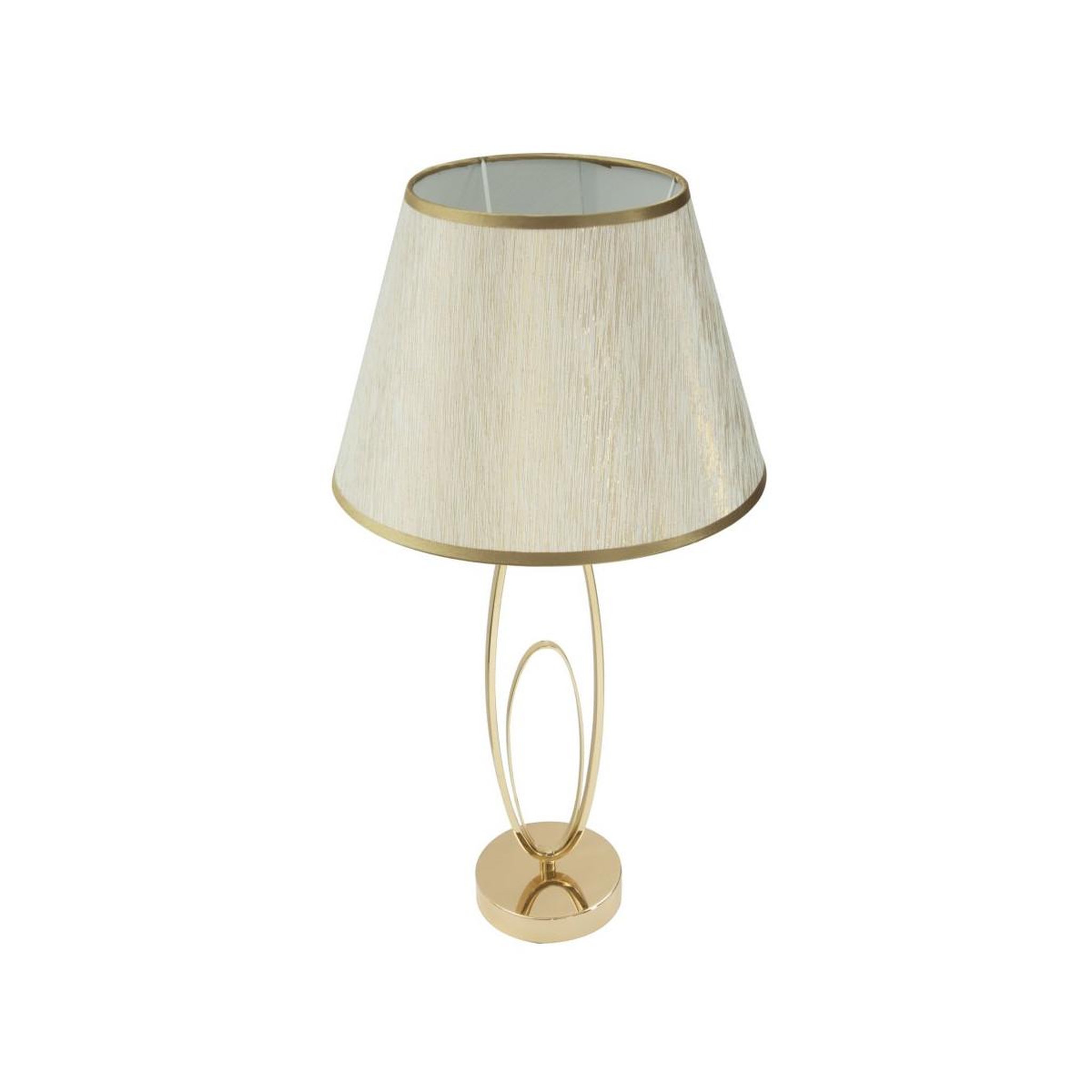 Voir la diapositive 2 : Paris Prix Lampe à poser en métal  flush  58cm crème & or