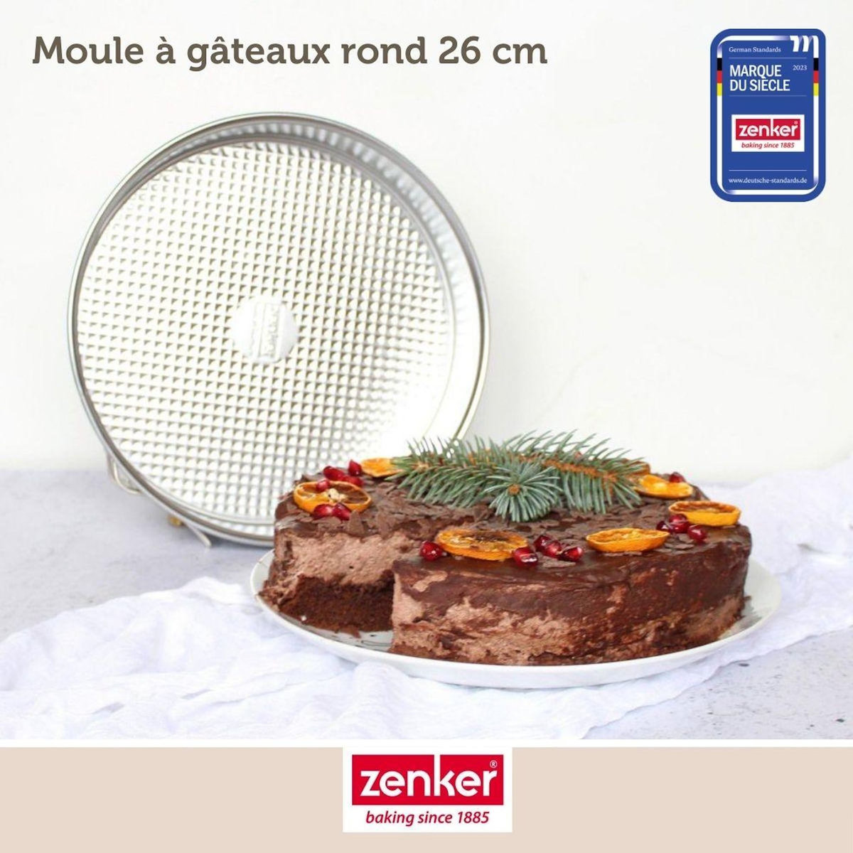 ZENKER Set de 4 ustensiles de pâtisserie moule à gâteaux bol et spatule pâtisserie Zenker Silver