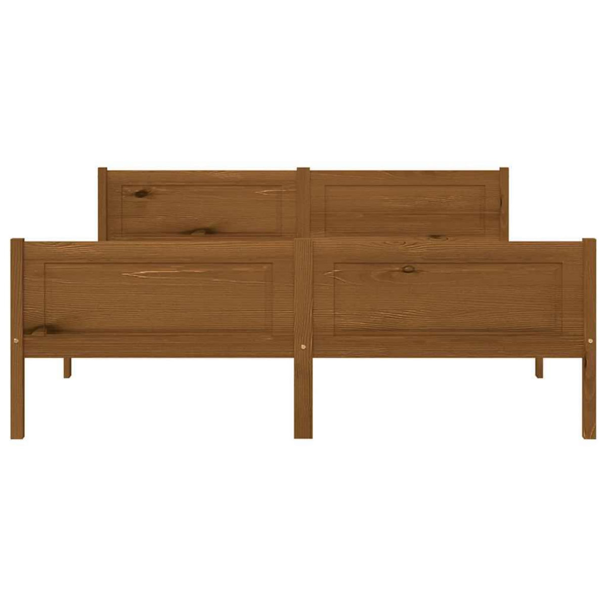 VIDAXL Cadre de lit sans matelas pin massif marron miel 160x200 cm