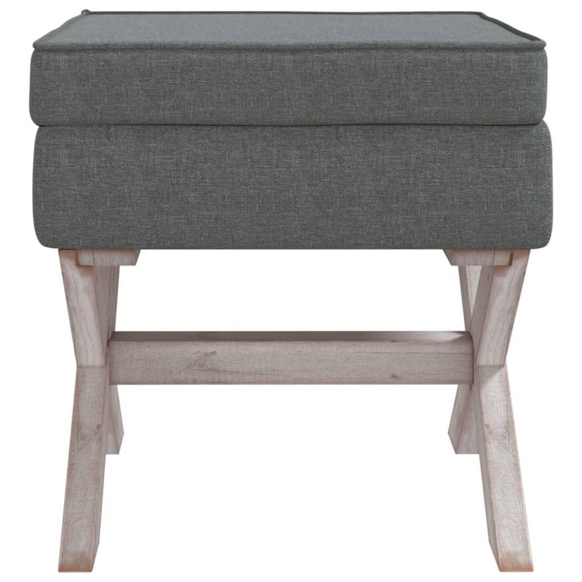 VIDAXL Tabouret de rangement Gris fonce 45x45x49 cm Tissu